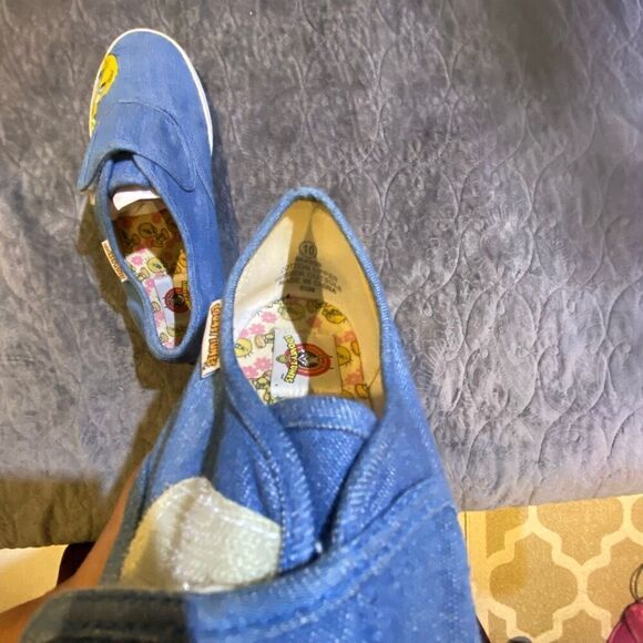 Looney Tunes Women's Yellow and Blue Trainers Size 10 - Picture 10 of 11